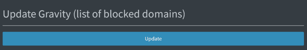 Manually updating Gravity in Pi-hole