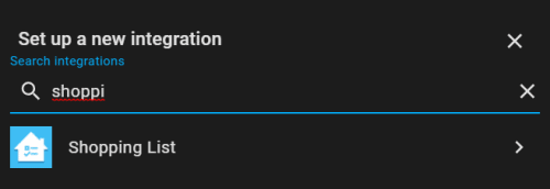The Bring! shopping list in the list of Home Assistant integrations