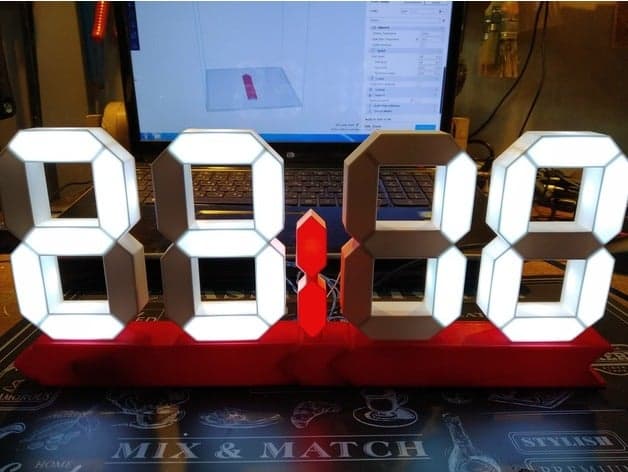 The Esphome Seven Segment Clock With Ws2812b Leds 5408