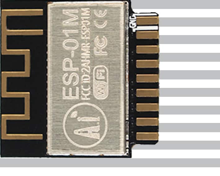 The ESP-01M module with an ESP8266 from Ai-Thinker