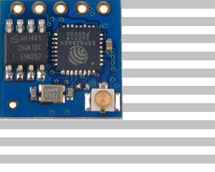 The ESP-05 module with an ESP8266 from Ai-Thinker