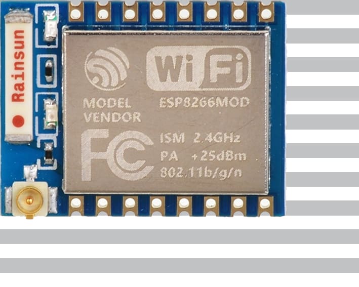 The ESP-07 module with an ESP8266 from Ai-Thinker