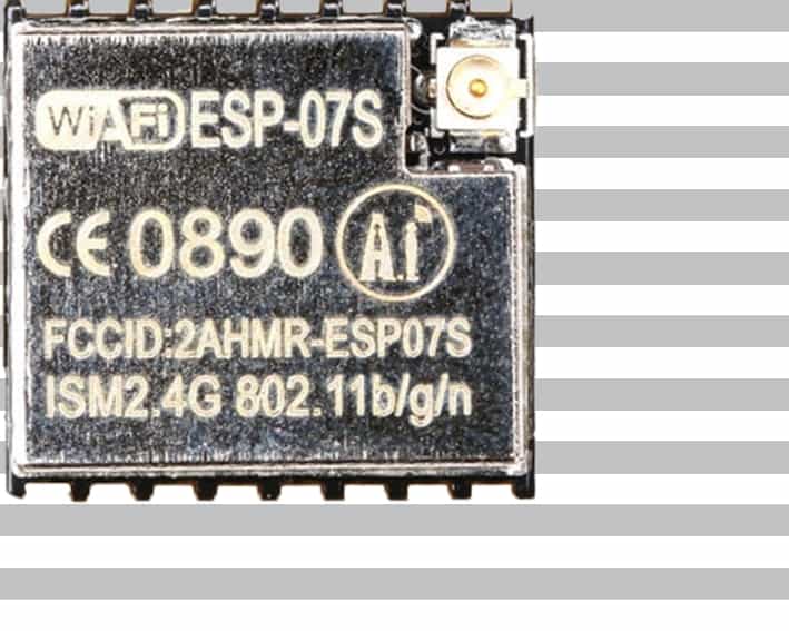 The ESP-07S module with an ESP8266 from Ai-Thinker