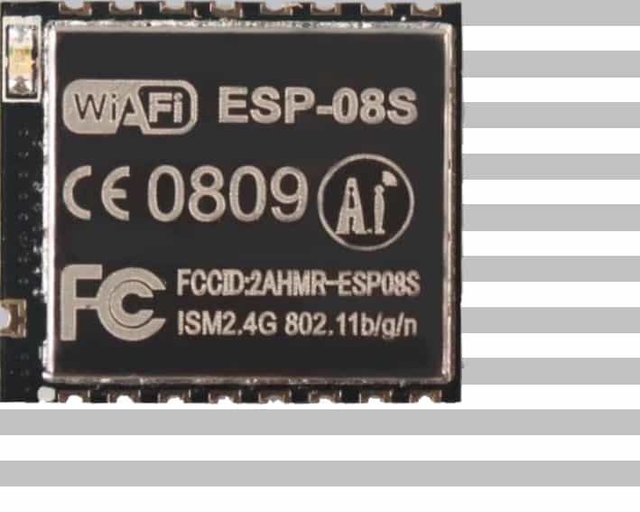 The ESP-08S module with an ESP8266 from Ai-Thinker