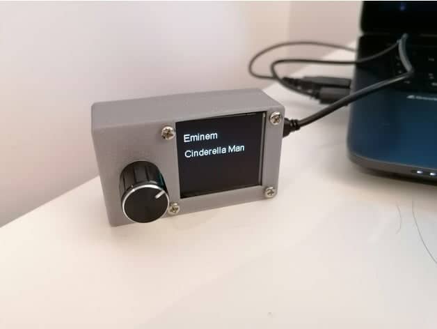 A volume knob with OLED screen and firmware built using ESPHome