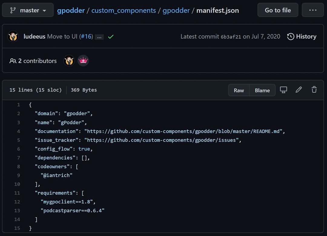 Custom components might break in Home Assistant Core 2021.6