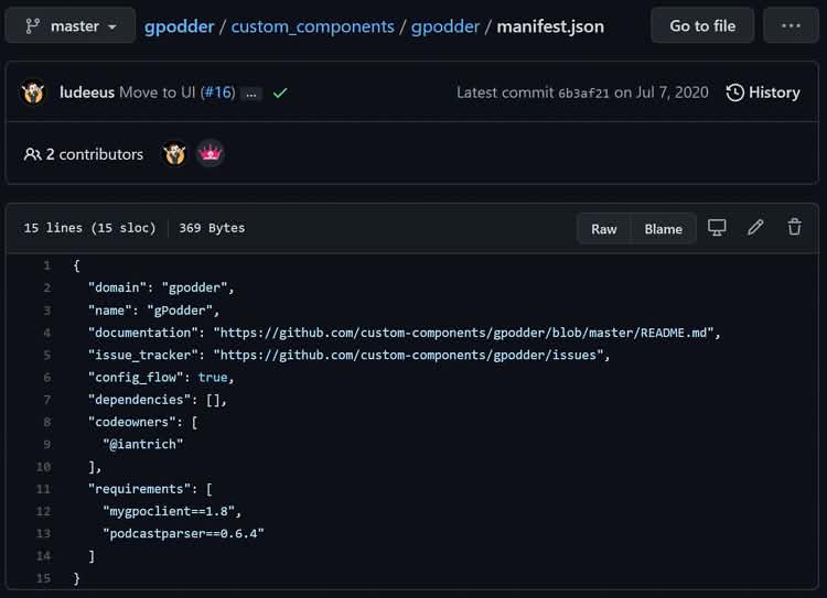 Custom components might break in Home Assistant Core 2021.6