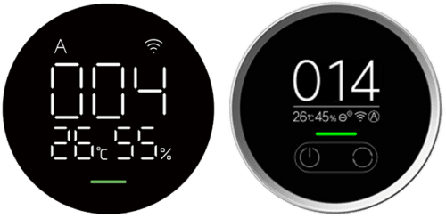 The Xiaomi Smart Air Purifier 4 Lite screen compared to the Xiaomi Smart Air Purifier 4 screen