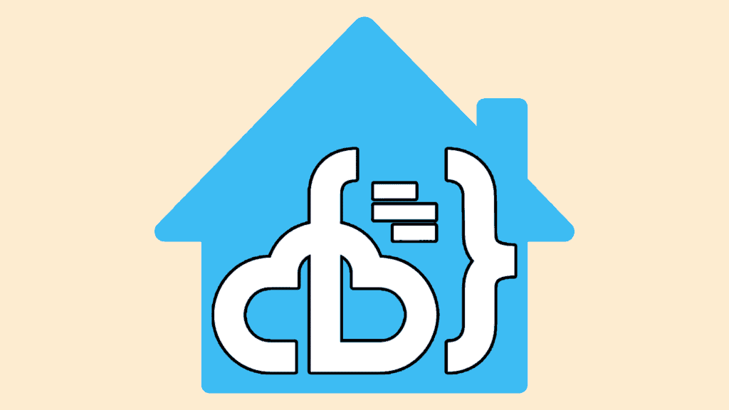 The code server logo overlaid on the Home Assistant logo.