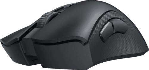 The Razer Deathadder V2 Pro mouse with RGB illumination provided by Chroma.