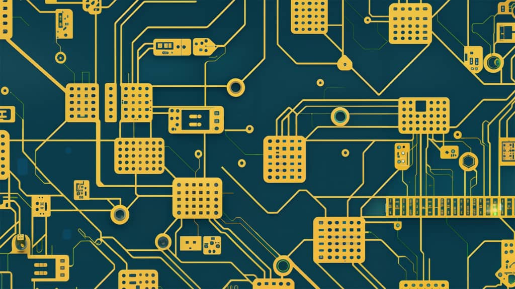 A digital, abstract illustration of Tdarr nodes connected to each other.