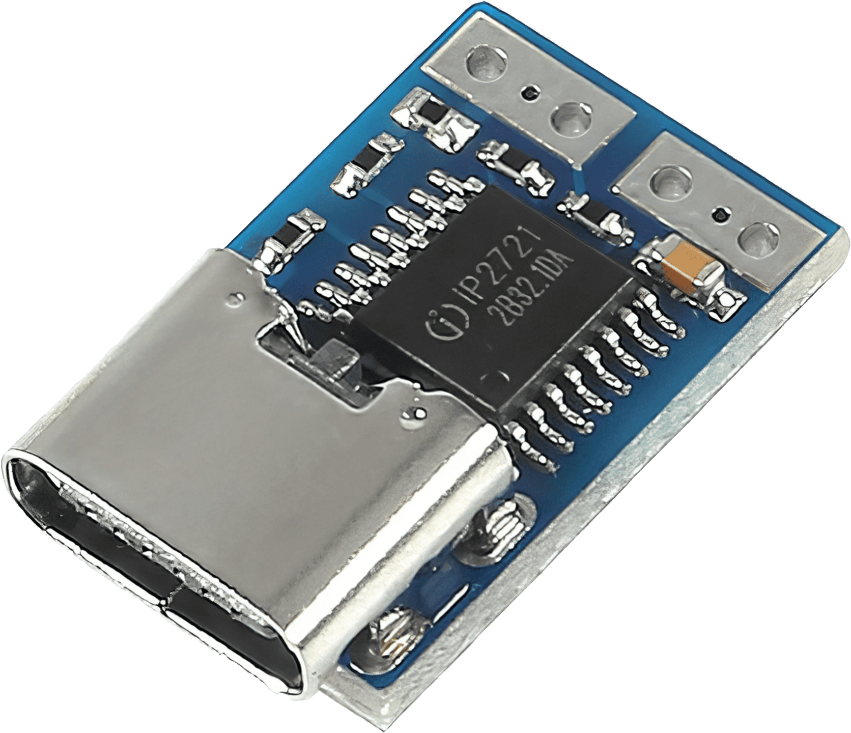 A compact and versatile Adjustable Voltage USB-C Power Module, ideal for powering electronic projects and converting older hardware to USB-C input.