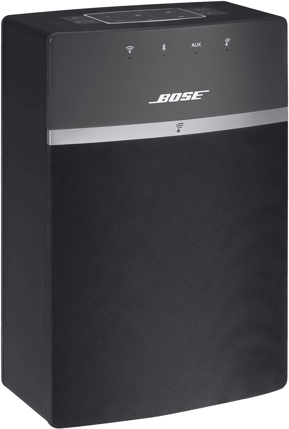 A sleek and compact Bose SoundTouch 10 wireless speaker, perfect for streaming music and enhancing your audio experience.