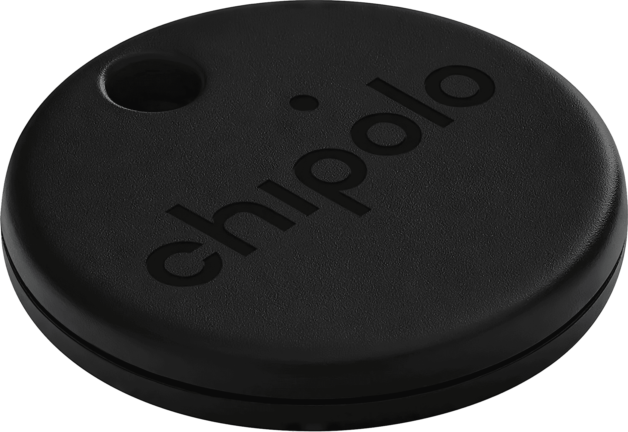 A Chipolo ONE (2020) tracker, helping users find misplaced items through an app on their smartphone.