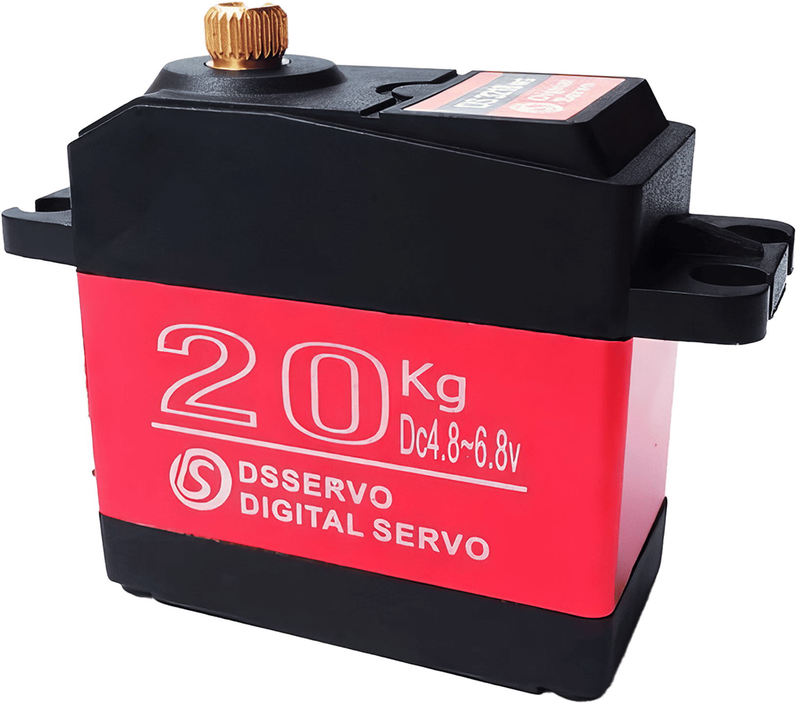 A Digital High Torque Continuous Servo showcasing its compact size, aluminium gears and shell, designed for efficient and durable 360° rotation in various applications.