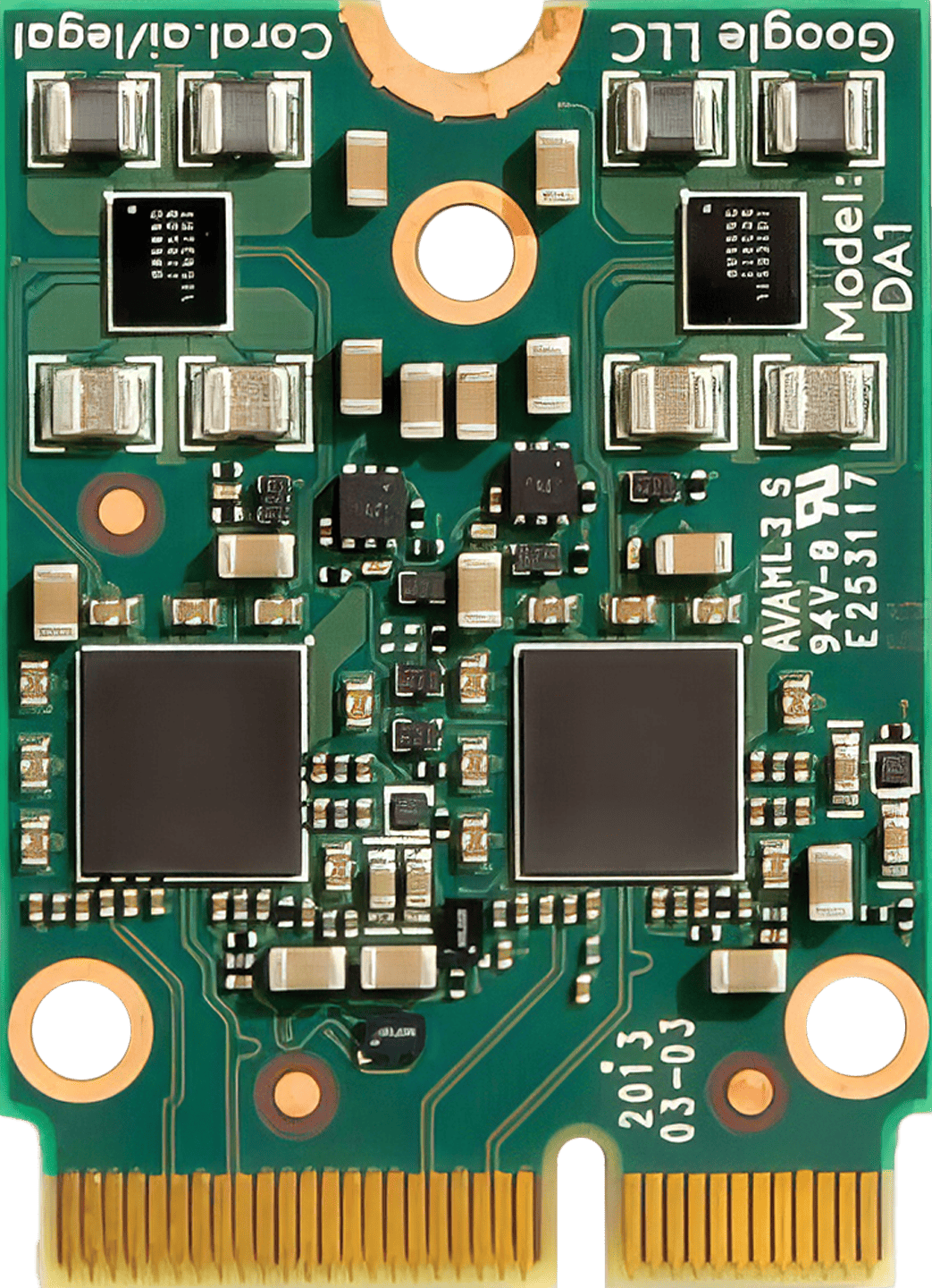 The Google Coral M.2 Accelerator with Dual Edge TPU is an efficient and versatile module designed to enhance systems and products with an M.2 E-key slot, offering powerful processing capabilities for AI and machine learning applications.