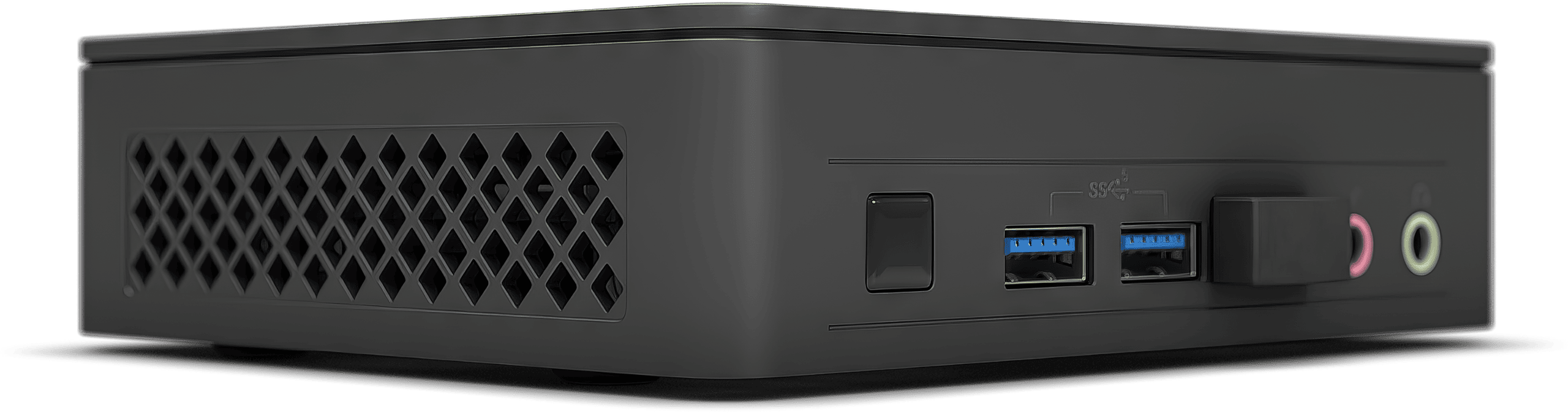 A compact and powerful Intel Nuc 11 (NUC11ATKC4) mini PC with quad-core processor, dual 4K display capability, and multiple USB ports, perfect for space-conscious users seeking high-performance computing.