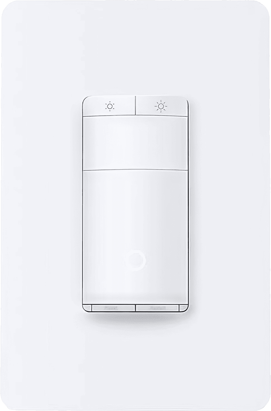 The Kasa Smart Wi-Fi Dimmer Switch, Motion-Activated ES20M, a modern and sleek device with features like motion and ambient light detection, automatic light control and voice assistant compatibility.