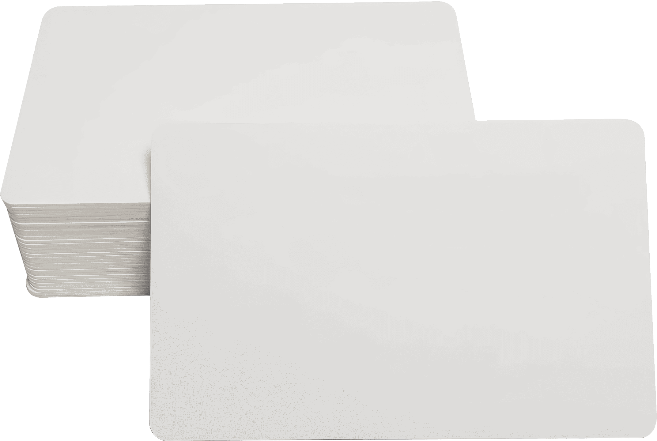 An image of a stack of NFC 215 cards that can be programmed, rewritten, and printed on with card printers, making them versatile and customisable for different applications.