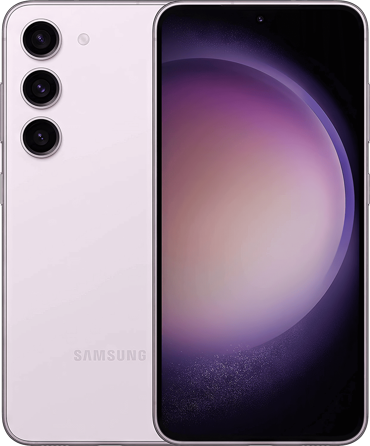 Samsung Galaxy S23 smartphone showcasing its sleek design and vibrant screen, highlighting its advanced features such as Night Mode, high-resolution camera, and fastest mobile processor.