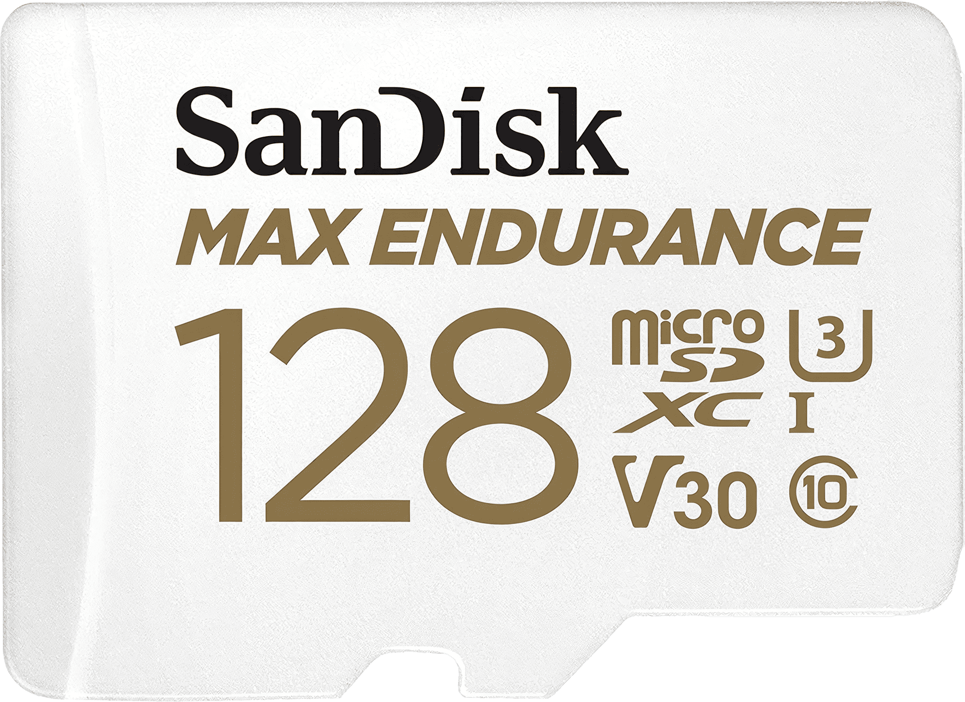 A sturdy SanDisk MAX Endurance microSDXC card, perfect for high-capacity storage and withstanding harsh conditions.