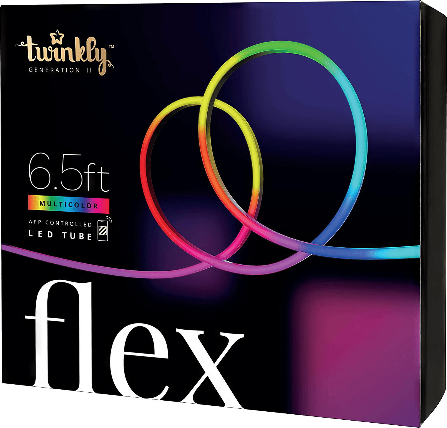 A versatile Twinkly Flex LED tube, bent into a unique shape for creative home lighting decoration.