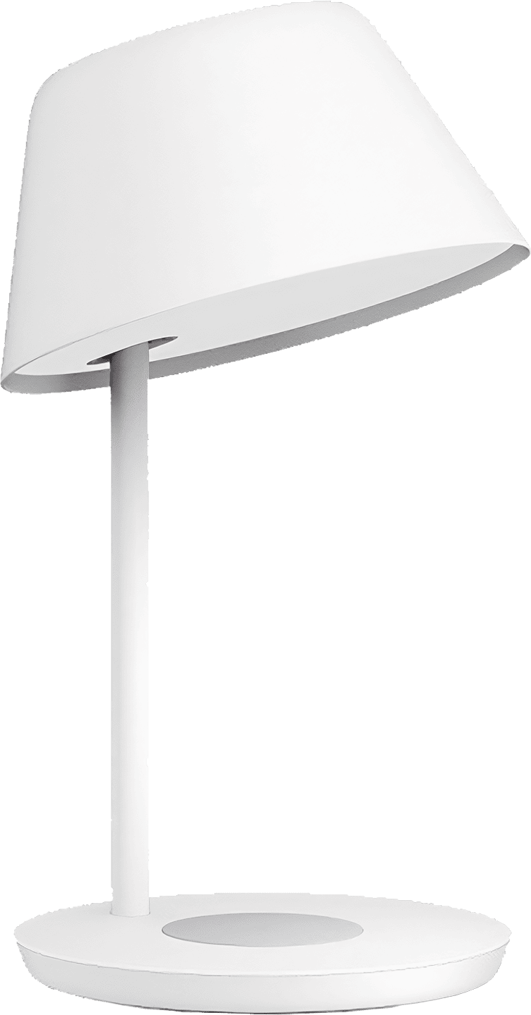 A sleek and modern Yeelight Table Lamp with a wireless charger, featuring an adjustable shade and convenient touch controls, perfect for enhancing any room's atmosphere.