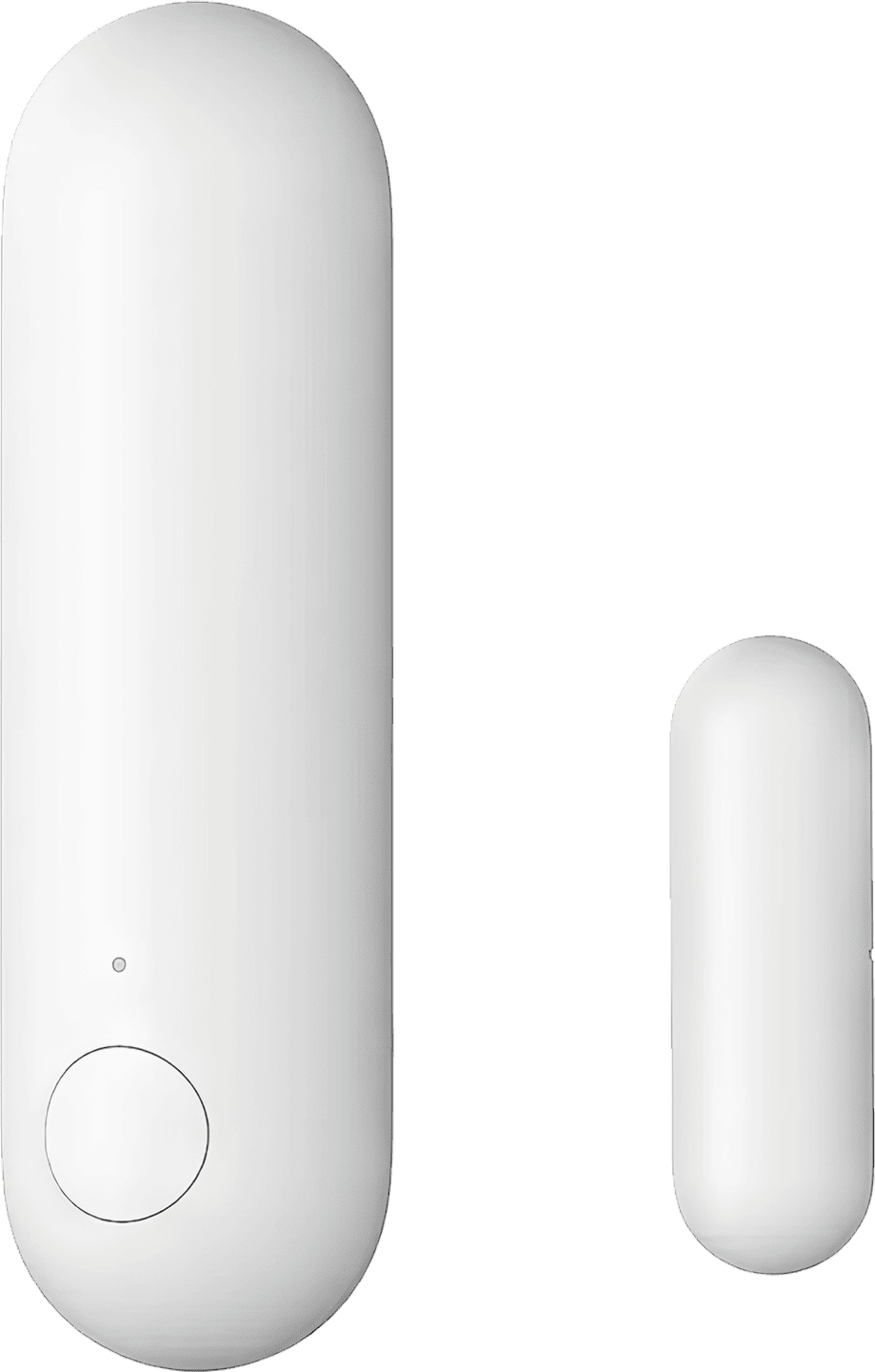 A compact and sleek Aqara Door and Window Sensor P2, an advanced home security device that connects to various smart home ecosystems and provides real-time alerts.