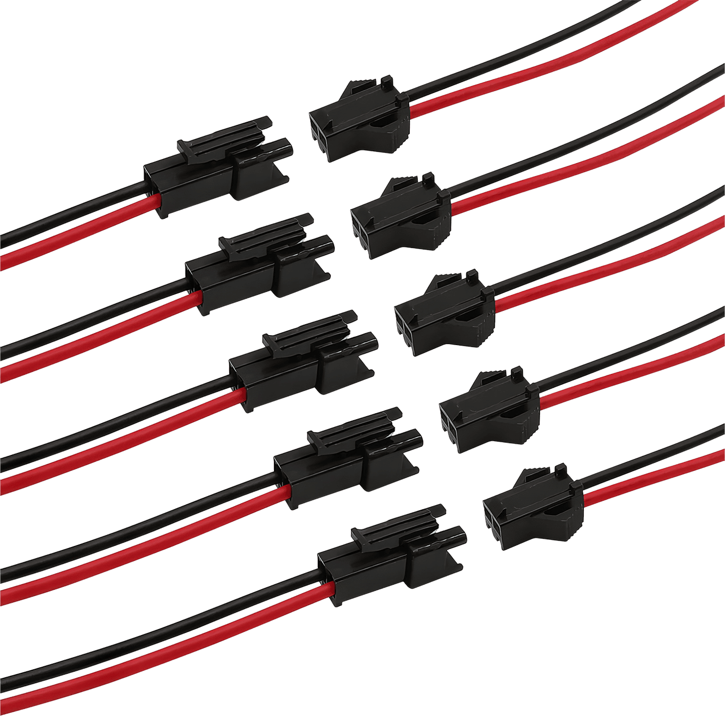 Image of BTF-LIGHTING 2-pin Cable Connectors, made from pure copper for corrosion resistance and strong conductivity, using a reliable SM Connector from JST.