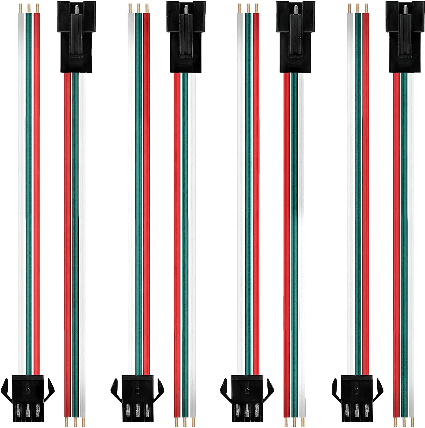 Image of BTF-LIGHTING 3-pin Cable Connectors, made from pure copper for corrosion resistance and strong conductivity, using a reliable SM Connector from JST.