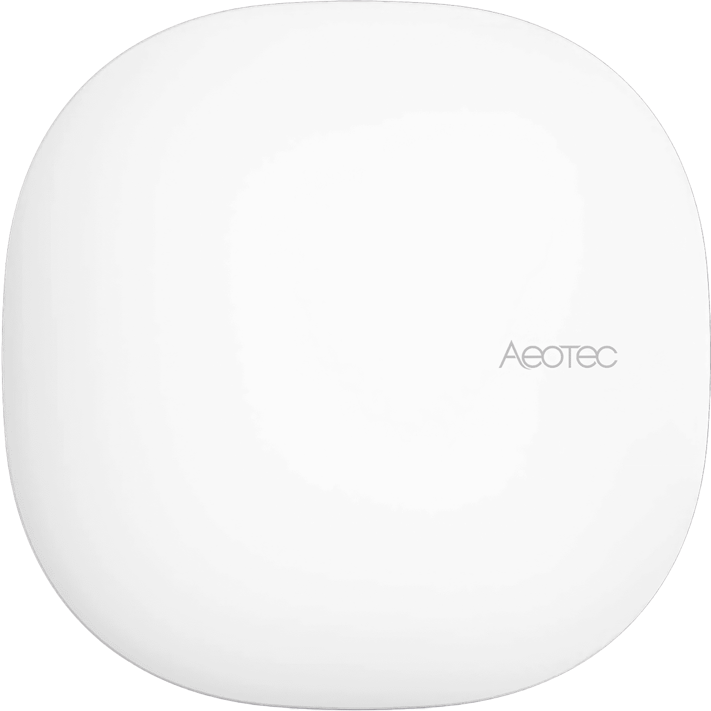 An image of the Aeotec Smart Home Hub, a device designed to wirelessly connect and control a wide array of smart home devices and supports various protocols.