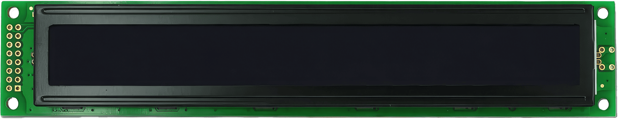 An image showing the HD44780 LCD (40×2), a dot-matrix liquid crystal display with a resolution of 40×2 characters, designed to display alphanumerics, Japanese kana characters, and symbols.